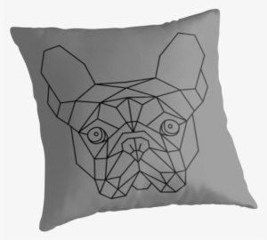 The Face Of A French Bulldog Which I Sketched And Then - Throw Pillow