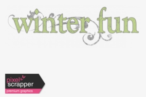 Snow Day Winter Fun Word Art - Digital Scrapbooking