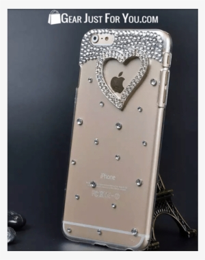 Perfect For Girls 3d Bling Crystal Diamond Heart Design - Fancy Cover For Iphone 7