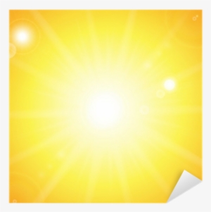 Sun And Sunbeams On Orange Background Sticker • Pixers® - Light