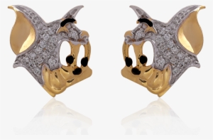 Sparkling Golden Cat Earrings - Earrings