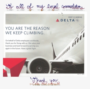 Who Doesn't Love A Handwritten Thank You Card For All - Delta Wing