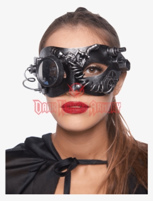 Silver Steampunk Monocle Eye Mask - Mask