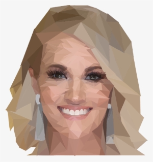 Low-poly Image Of The Queen Herself, Carrie Underwood - Illustration