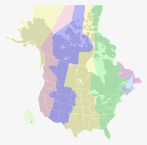 North America Time Zone Map