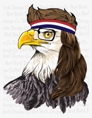 joe dirt eagle with mullet - eagle illustration