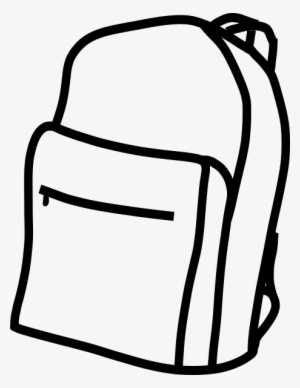 28 Collection Of Bag Clipart Black And White Png - Back Pack Black And White