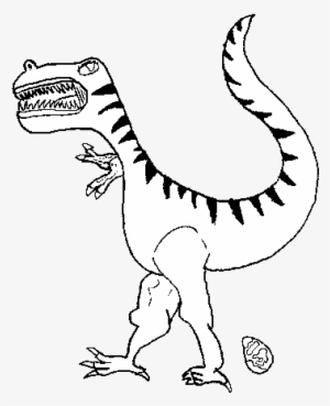 Dinosaur With Egg Coloring Page - Transparent Dinosaur Coloring Page