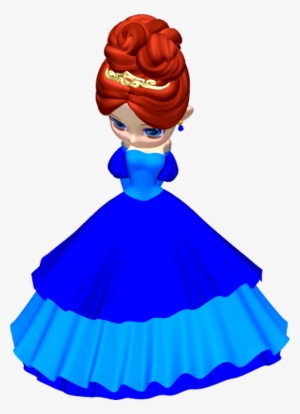 Princess In Blue Poser Png Clipart - Blue Princess Clipart