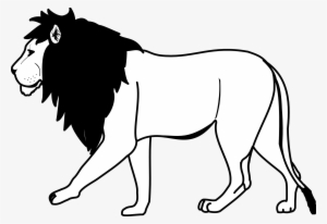 Lion 2 Black White Line - Black And White Clip Art Lion