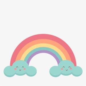 Happy Rainbow Svg Scrapbook Cut File Cute Clipart Files - Happy Rainbow Clipart