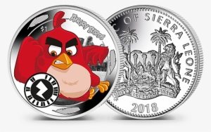 2018 uncirculated cupro nickel coin with interactive - angry birds zappar code