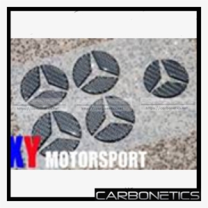 Carbon Fiber Hood Emblem Badge Wheel Hub Center Caps - Cobblestone