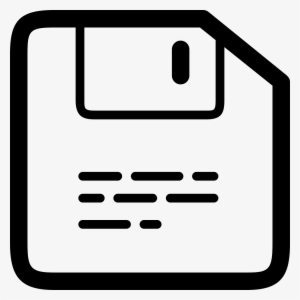 Save With Disquette Button Outline Comments - Icon