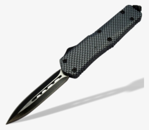 Atomic Knives "thin Man" Double Edge Carbon Fiber Otf - Knife