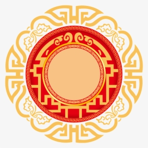 Chinese Style Classical Design Round Border New Year - Dop Eu