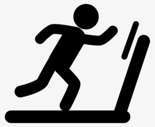 Man Running On Treadmill Machine Vector - Stick Figure On Treadmill