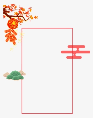 Simple Design Rectangular Chinese New Year Card Transparent - Chinese New Year