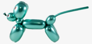 Chrome Green Real Latex Balloon Dog - Balloon Dog