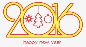 Happy New Year 2016 Text With Christmas Items - Christmas Day