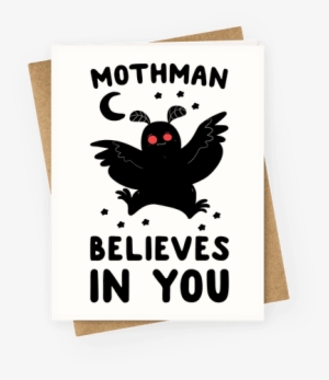 Mothman Believes In You Greeting Card - Mothman Mug