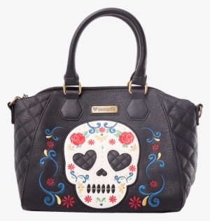 $ Loungefly Purse Crossbody Bag Handbag Floral Skull