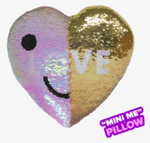 Mini Love Reversible Sequin Pillow - Heart