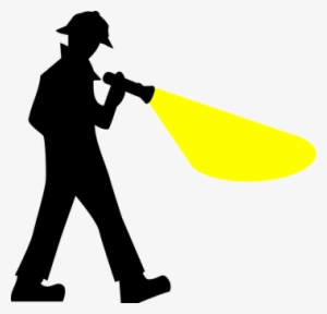 Detective Torch Searching Man Person Flash - Detective With Flashlight