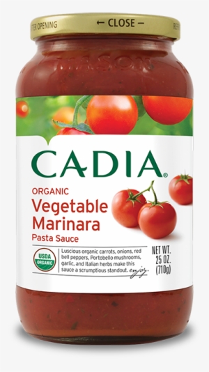 Our Vine-ripened Organic Tomatoes Are Blended With - Cadia Pasta Sauce
