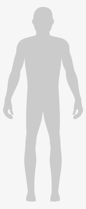 Grey Silhouette Of Adult Body - Standing