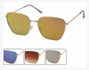 Sunglasses Pilots Retro Revival 400 Uv Mirrored Trapezoidal - Sunglasses