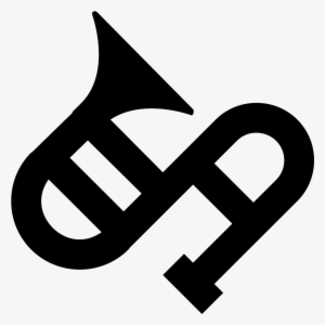 Musical Instrument Stylized As An S-curve With A Triangular - Trombone