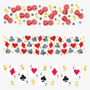 Konfetti - Casino - 34 G - Konfetti Til Casino Festen - Casino Playing Cards Dollar Gold Star Party Confetti