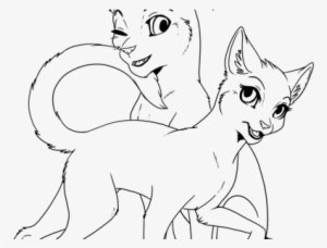 Clip Art Transparent Cute Cat Base Path - Cartoon