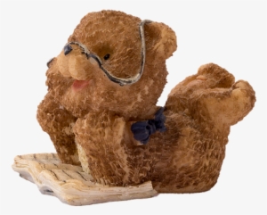 Bear, Book, Png, Ceramic, Isolated, Read, Brown, Funny - Books Reading Teddy Bear