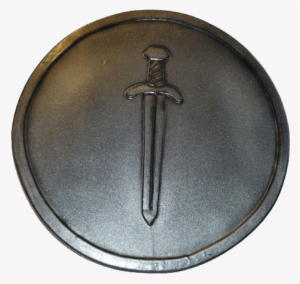 Larp Round Shield With Sword - Shield