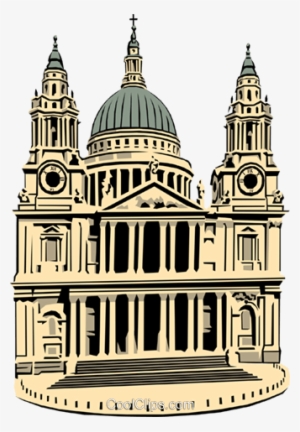 Paul's Cathedral Royalty Free Vector Clip Art Illustration - St. Paul's Cathedral