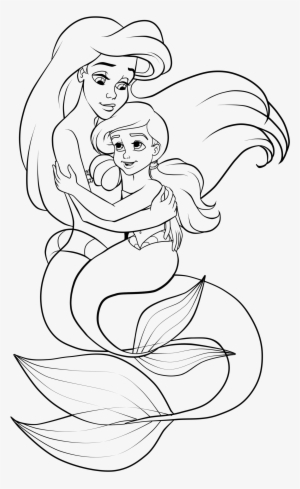 Punk Little Mermaid Coloring Pages With Collection - Melody Little Mermaid Drawing
