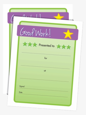 Good Work Certificate Template - Lavender