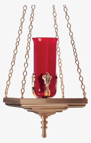 Hanging Sanctuary Lamp With Square Base