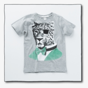 Milk Teeth Boys' Grey Leopard Tee, T-shirts - Leopard Lovers Art Wall Tapestry