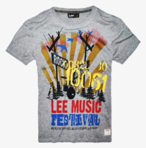 ~lee Music Graphic Printed Mel Grey Tshirt - T-shirt
