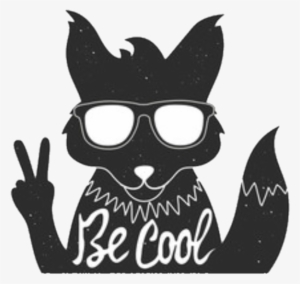 Foxy Fox Cool Sayings Quotes Words Svg Black And White - Peace Fox