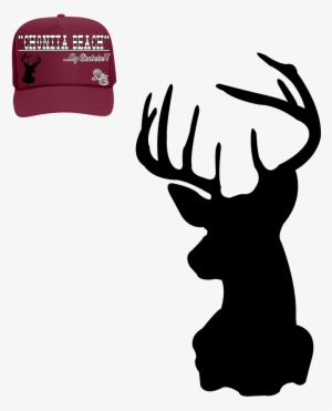 Elk Silhouette Decal Monogram Art - Deer Silhouette Head Png