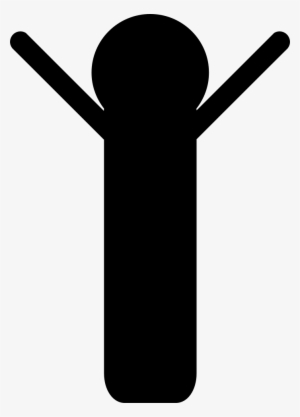 Person Standing With Arms Up Comments - Fun Symbol