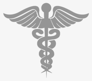 Medical-caduceus - Black And White Medical Symbol