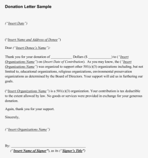 Donation Thank You Letter Format Main Image - Tv Broadcasting Script Sample