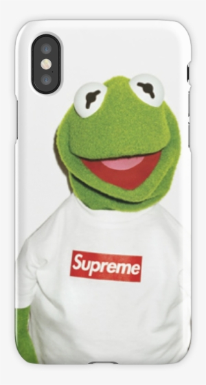 Kermit The Frog Box Logo Iphone X Snap Case - Kermit The Frog Wearing Supreme Shirt