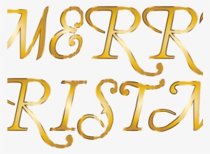 Merry Christmas Clipart Gold - Merry Christmas Null Background