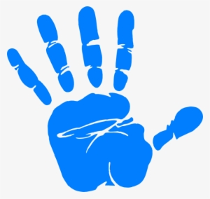 Small - Blue Hand Clipart